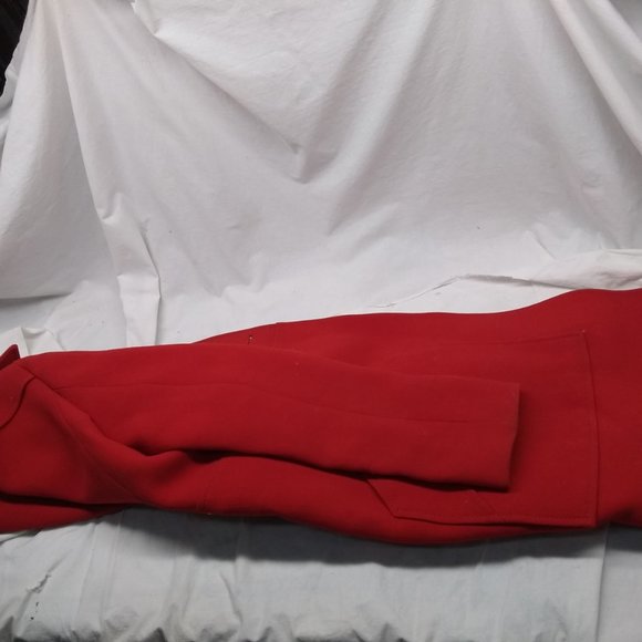 Gucci Red Dress Coat Women Gold Button Down 100% Wool Size 44 Excellent Shape - Picture 14 of 16